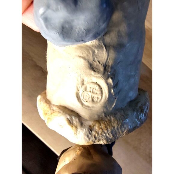 Vintage Signed ETC 87 Santa Claus Figurine 7.5 Hand-Painted Chalk - Picture 11 of 11